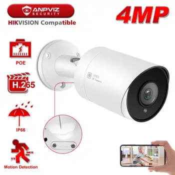Hikvision Compatible Anpviz 4MP POE IP Camera Bullet Super Security CCTV Camera 30m IP66 P2P Danale Onvif Outdoor/Indoor Metal
Hikvision Compatible Anpviz 4MP POE IP Camera Bullet Super Security CCTV Camera 30m IP66 P2P Danale Onvif Outdoor/Indoor Metal