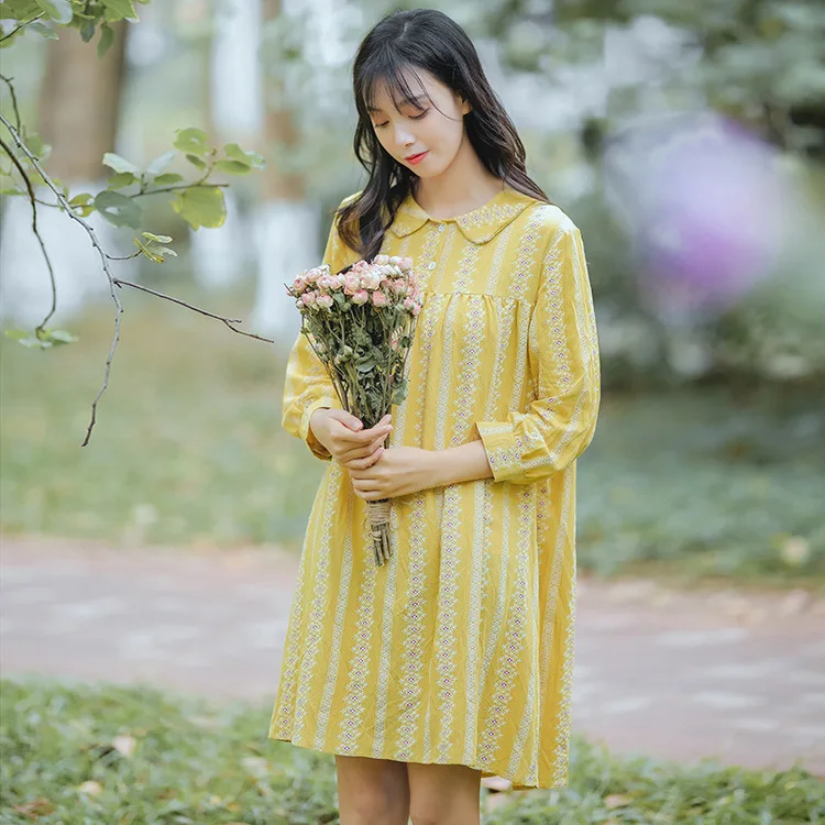 2019 New Style Spring Summer-Mid-length A- line Skirt Loose-Fit Literature And Art Hipster Cotton Full Body Dress S26389
2019 New Style Spring Summer-Mid-length A- line Skirt Loose-Fit Literature And Art Hipster Cotton Full Body Dress S26389