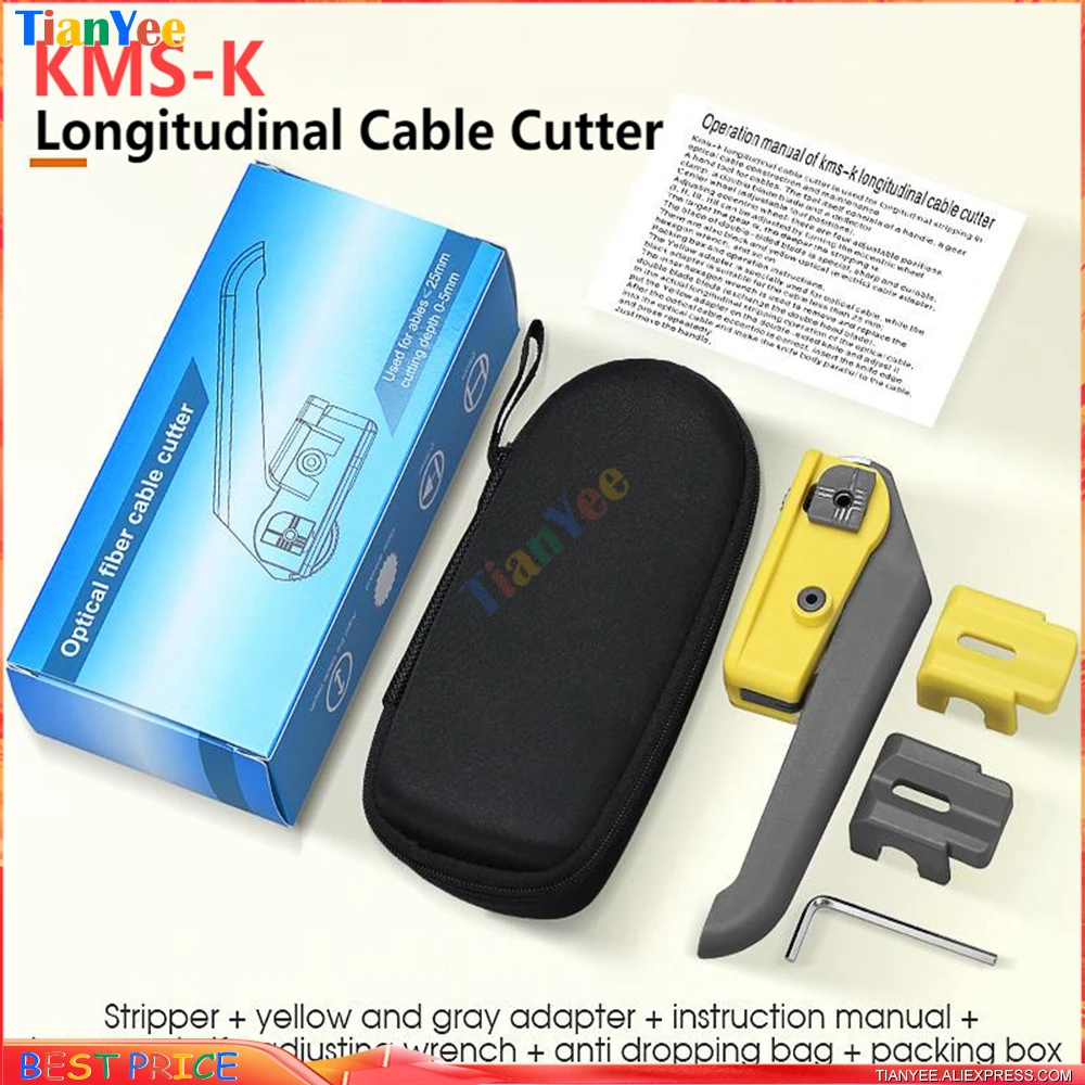 KMS-K Optical Fiber Tool Longitudinal Stripper Cable Jacket Slitter Cable Sheath Cutter
KMS-K Optical Fiber Tool Longitudinal Stripper Cable Jacket Slitter Cable Sheath Cutter