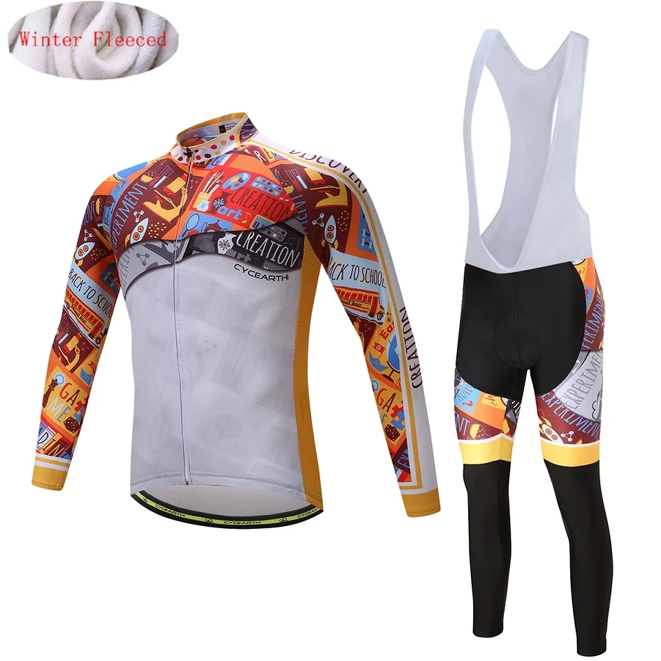 CYCEARTH 2017 Thermal Fleece Cycling Jerseys Winter Kit Clothing Road Bike Warm Maillot Ropa Ciclismo Bib Pants For Men CEF005
CYCEARTH 2017 Thermal Fleece Cycling Jerseys Winter Kit Clothing Road Bike Warm Maillot Ropa Ciclismo Bib Pants For Men CEF005