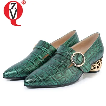ZVQ leather women's shoes spring autumn fashion pumps green gray 4.5cm high heels pointed toe office pumps drop shipping
ZVQ leather women's shoes spring autumn fashion pumps green gray 4.5cm high heels pointed toe office pumps drop shipping