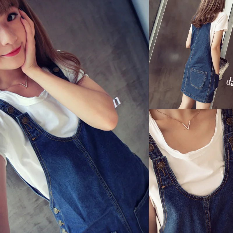 5055 # Spring And Summer New Style Strapped Dress South Korea Loose-Fit Slimming Pocket Cowboy Strap Dress Short Dress Women's
5055 # Spring And Summer New Style Strapped Dress South Korea Loose-Fit Slimming Pocket Cowboy Strap Dress Short Dress Women's