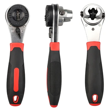 6-22mm Adjustable Multifunctional Faucet Wrench Universal Key Torque Spanner Plumbing Pipe Auto Repairing Tool Ratchet Wrench