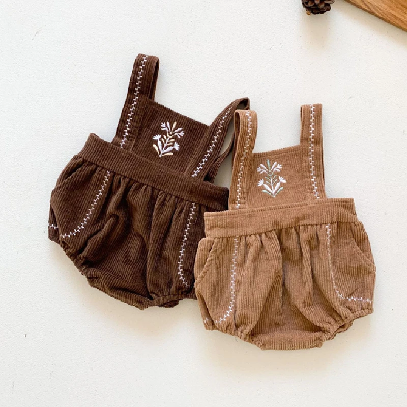 2022 Summer Baby Girl Bodysuit for Newborns Fashion Embroidery Corduroy Strap Rompers Playsuits Spring New Kids Clothes
2022 Summer Baby Girl Bodysuit for Newborns Fashion Embroidery Corduroy Strap Rompers Playsuits Spring New Kids Clothes
