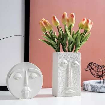 Nordic Human Face Ceramic Flower Pot Portrait Sculpture Ornament Succulent Character Vase Flower Arrangement Container Decor
Nordic Human Face Ceramic Flower Pot Portrait Sculpture Ornament Succulent Character Vase Flower Arrangement Container Decor