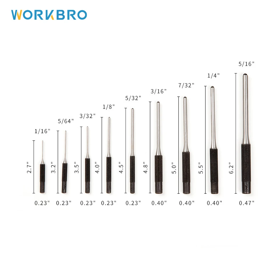 9 Pcs Roll Pin Punch Set Gunsmithing Professional Metal Drill Bit Tools Multi Size Round Head Pins Punch Set RL37-0096
9 Pcs Roll Pin Punch Set Gunsmithing Professional Metal Drill Bit Tools Multi Size Round Head Pins Punch Set RL37-0096