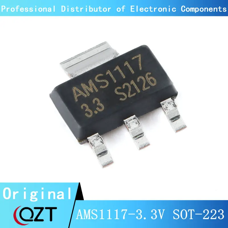 

10pcs/lot AMS1117-3.3 SOT223 AMS1117 LM1117 1117 3.3V 1A SOT-223 Voltage Regulator chip New spot