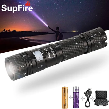 Supfire LED Easy To Carry High-Power Tactical Flashlight Adjustable Focus Bicycle Searchlight Rechargeable Strong Light Flashlig
Supfire LED Easy To Carry High-Power Tactical Flashlight Adjustable Focus Bicycle Searchlight Rechargeable Strong Light Flashlig