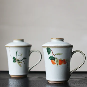 Ceramics Creative Hand-painted Persimmon Mug With Tea Filter Portable Japanese Style Breakfast Coffee Milk Cup Home Office LA363
Ceramics Creative Hand-painted Persimmon Mug With Tea Filter Portable Japanese Style Breakfast Coffee Milk Cup Home Office LA363