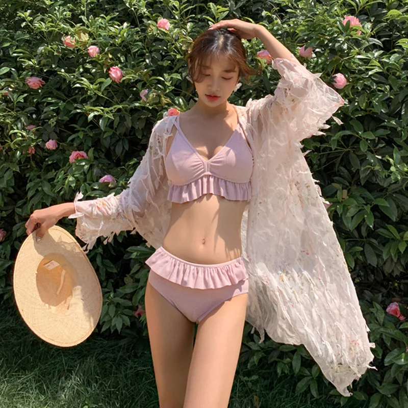 Online Celebrity New Style Chiffon Floral-Print Beach Jacket Three-piece Set Swimwear Frilled Split Type Bikini Bathing Suit Wom
Online Celebrity New Style Chiffon Floral-Print Beach Jacket Three-piece Set Swimwear Frilled Split Type Bikini Bathing Suit Wom