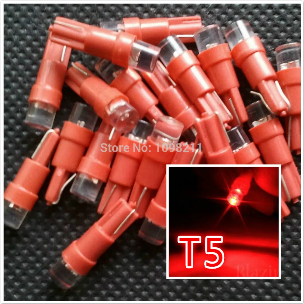 20pcs T5 Red 86 85 Gauge Speed Dashboard Instrument Cluster Wedge Panel Light Side | Автомобили и мотоциклы