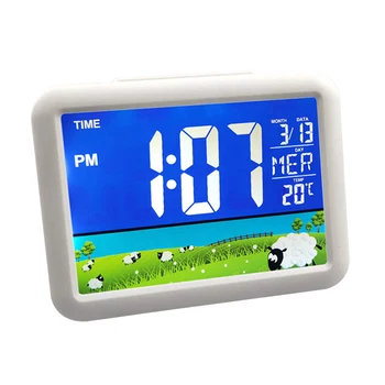 Decorative Electronic Color Screen Bedside Reminder Kids With Backlight Alarm Clock Student Nightlight Bedroom LCD Display
Decorative Electronic Color Screen Bedside Reminder Kids With Backlight Alarm Clock Student Nightlight Bedroom LCD Display