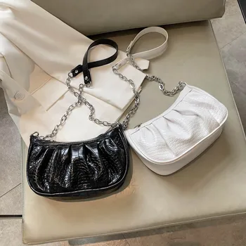 2020 New Style Fashion Non-mainstream Chain Shoulder Armpit Package Pleated Cloud Dumpling Bag Solid Color Crocodile Pattern
2020 New Style Fashion Non-mainstream Chain Shoulder Armpit Package Pleated Cloud Dumpling Bag Solid Color Crocodile Pattern