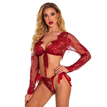 Erotic Costumes Babydoll Sexy Lingerie Women's Transparent Lace Bandage Top G-string Sexy Underwear Porno Lenceria Mujer Pajamas
Erotic Costumes Babydoll Sexy Lingerie Women's Transparent Lace Bandage Top G-string Sexy Underwear Porno Lenceria Mujer Pajamas