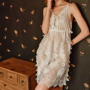 Sexy Sheer Lace Nightdress Women's Nightgowns Deep V Bandage Sexy Lingerie Baby Doll Sleepwear Erotic Backless Nightie Homewear
Sexy Sheer Lace Nightdress Women's Nightgowns Deep V Bandage Sexy Lingerie Baby Doll Sleepwear Erotic Backless Nightie Homewear