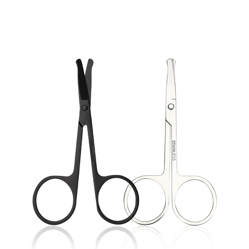 

1PC Nose Hair Trimming Scissors Round Head Safe Scissor Sharp And Precise Epilator For Eyebrows Nose Hair Makeup Small Scissors