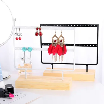 Behogar Earrings Organizer 44 Holes 2 Layers Jewelry Holder Display Rack with Wood Base Stand for Women Girls Gifts
Behogar Earrings Organizer 44 Holes 2 Layers Jewelry Holder Display Rack with Wood Base Stand for Women Girls Gifts