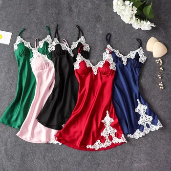 Women Sexy Nightgown Silk Satin Home Dress Sleeveless Night Shirt Summer Sleeping Dress Solid Night Dress Fashion Nightdress
Women Sexy Nightgown Silk Satin Home Dress Sleeveless Night Shirt Summer Sleeping Dress Solid Night Dress Fashion Nightdress