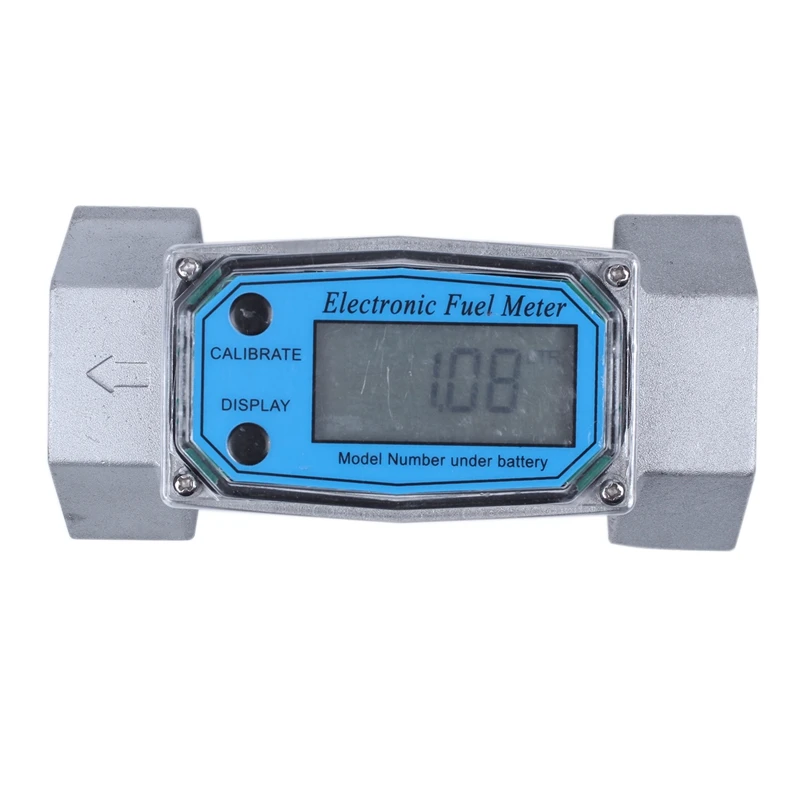 

LBER Digital Flowmeter K24 Electronic Liquid Turbine Meter Electronicflowmeter 1.5 Inches Fuel Oil Flow Meter 40-280L/Min