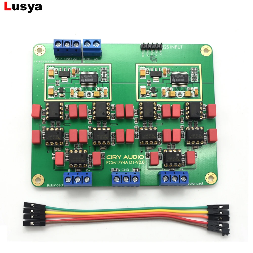Новейший Hi Fi Parallel PCM1794 A DAC аудио декодер плата в собранном виде 24 бит 192 кГц F3
