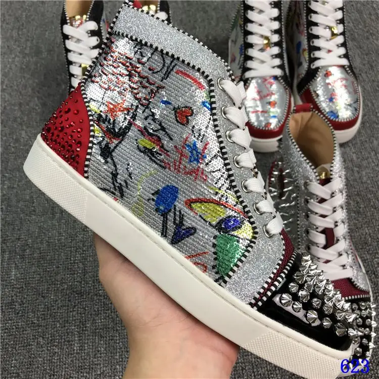 Round Toe Casual Shoes Unisex High Top Graffiti Red Thick Sole Mixed Color Luxury Brand Couple Shoes Leisure Flat Shoes36-46
Round Toe Casual Shoes Unisex High Top Graffiti Red Thick Sole Mixed Color Luxury Brand Couple Shoes Leisure Flat Shoes36-46