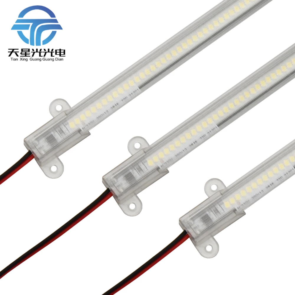 Светодиодная лента AC220V SMD2835 с твердым лучом 0 3 м 4 5 из алюминиевого сплава для