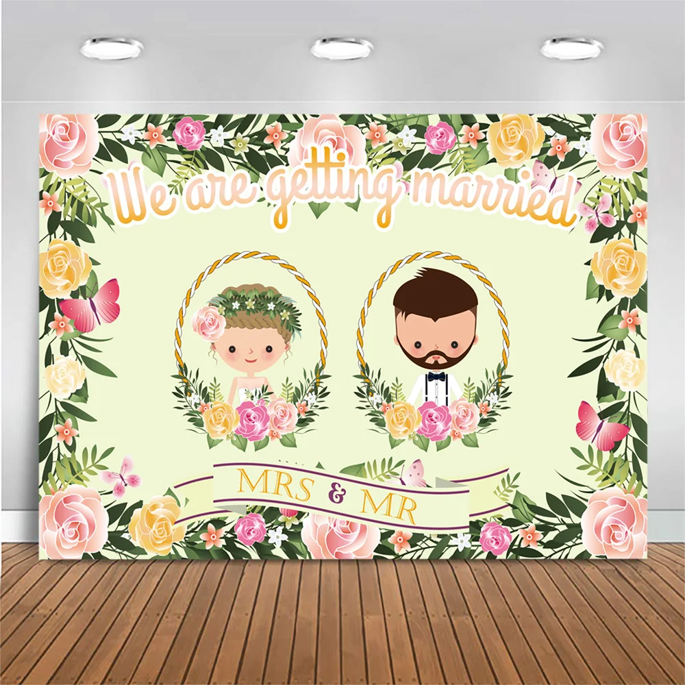 Mocsicka Wedding Photography Backdrop Cartoon Character Flower Green Leaf Wedding Decoration Background Prop for Photo Studio
Mocsicka Wedding Photography Backdrop Cartoon Character Flower Green Leaf Wedding Decoration Background Prop for Photo Studio