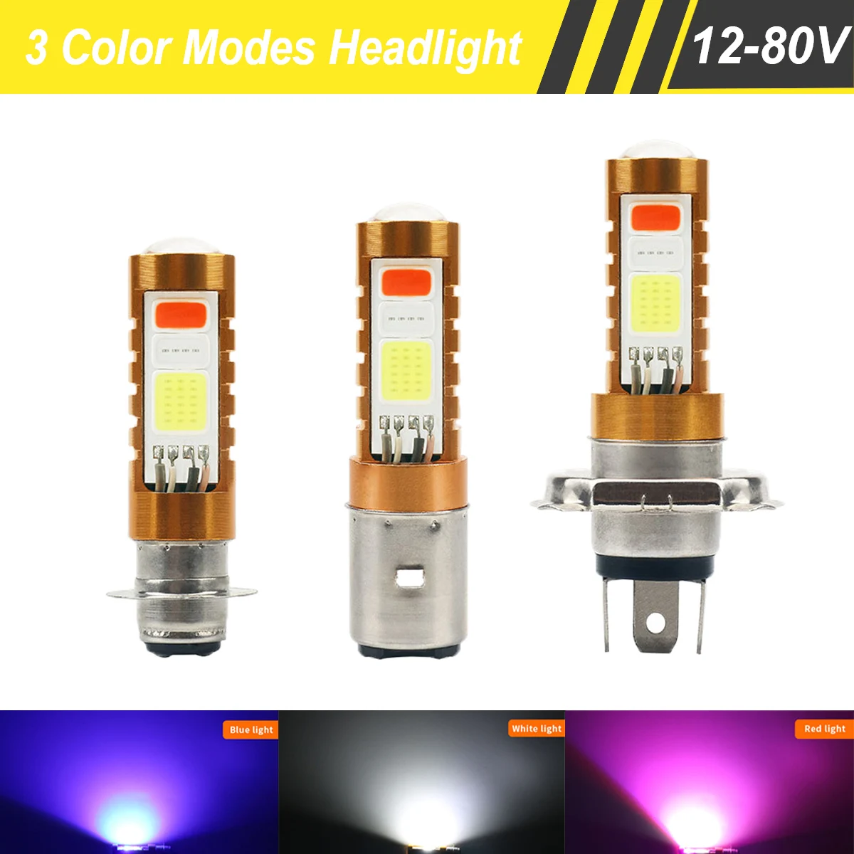 1Pcs H4 BA20D P15D LED Motorcycle Headlight Bulbs Blue Red White 6000K Flash Fog Lamp Scooter Accessories Motobike Headlamp 12V
1Pcs H4 BA20D P15D LED Motorcycle Headlight Bulbs Blue Red White 6000K Flash Fog Lamp Scooter Accessories Motobike Headlamp 12V