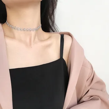 Filluck 925 Silver Necklace Four-Leaf Clover Chain For Women Fashion Lucky Choker Necklace Silver Color Chain Fine Jewelry 
Filluck 925 Silver Necklace Four-Leaf Clover Chain For Women Fashion Lucky Choker Necklace Silver Color Chain Fine Jewelry