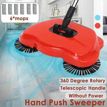 Stainless Steel Sweeping Machine With 6 Mops Push Type Hand Push Magic Broom Dustpan Hand Push Sweep Household Cleaning Tool 
Stainless Steel Sweeping Machine With 6 Mops Push Type Hand Push Magic Broom Dustpan Hand Push Sweep Household Cleaning Tool