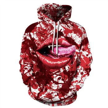 Blood Splash 3D Printing Hoodies Costume Men Women Sleeve Hooded Unisex Sweatshirts Mouth And Tongue Print New in 2019
Blood Splash 3D Printing Hoodies Costume Men Women Sleeve Hooded Unisex Sweatshirts Mouth And Tongue Print New in 2019