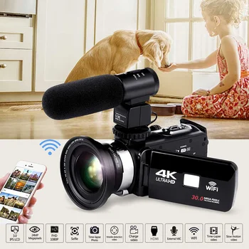 NEW 1080P CMOS 4K WiFi HD 12 Million Pixel Sensor Digital Video Camera Camcorder DV Camcorder DV Lens Microphone Touch Screen
NEW 1080P CMOS 4K WiFi HD 12 Million Pixel Sensor Digital Video Camera Camcorder DV Camcorder DV Lens Microphone Touch Screen