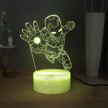 Marvel LED Night Light Avengers 4 Iron Man Bedside Lamp Birthday Gift For Friends 3D Optical Table Lamp Creative Home Decor
Marvel LED Night Light Avengers 4 Iron Man Bedside Lamp Birthday Gift For Friends 3D Optical Table Lamp Creative Home Decor
