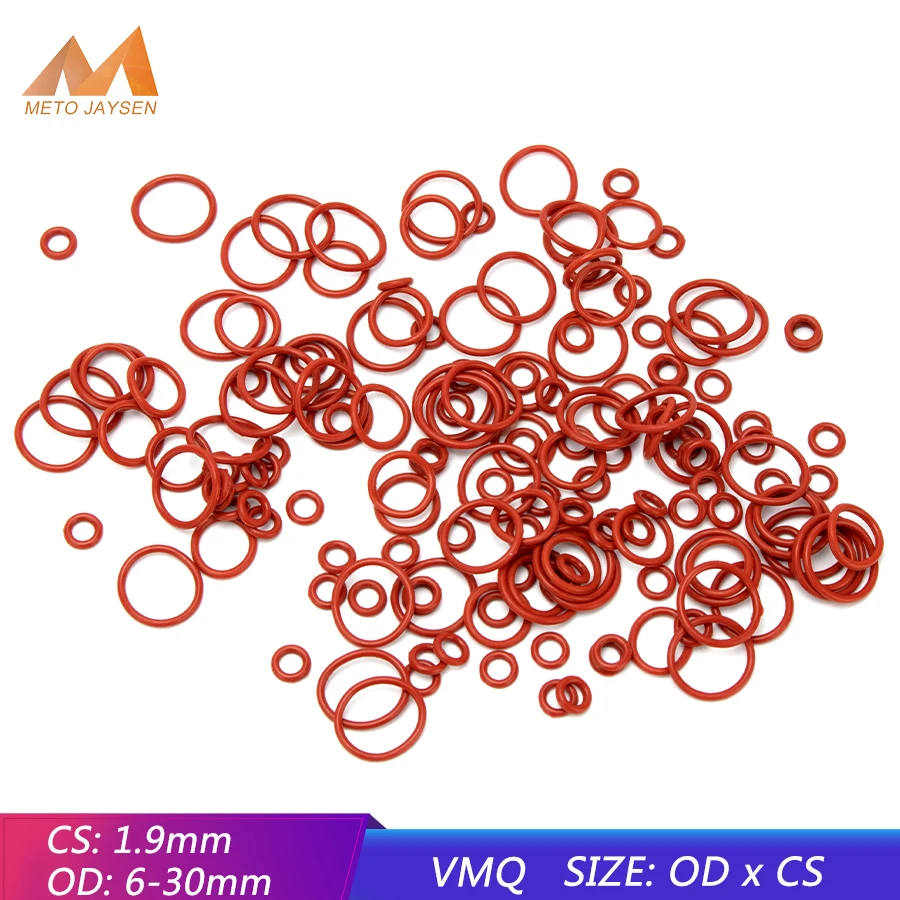 20 шт. силиконовые резиновые уплотнительные кольца VMQ сменные красные прокладка