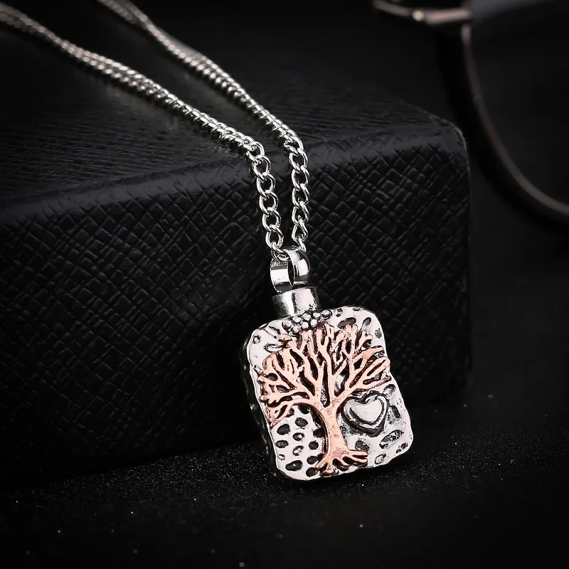 New Urn Cremation Jewelry with Silver Plated Tree of Life Pattern Memorial Ash Keepsake Cremation Pendant Necklace
New Urn Cremation Jewelry with Silver Plated Tree of Life Pattern Memorial Ash Keepsake Cremation Pendant Necklace