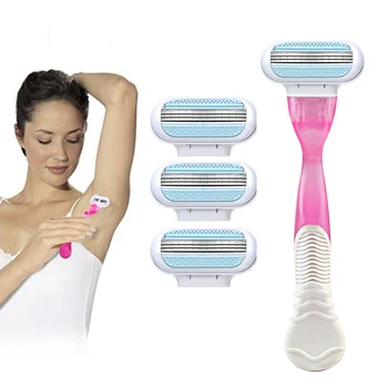 1 Razor Handle 4 Razor Blades Women Razor Navalha Replaceable Straight Razor Manual Shaving Barber For Woman Trimmer
1 Razor Handle 4 Razor Blades Women Razor Navalha Replaceable Straight Razor Manual Shaving Barber For Woman Trimmer