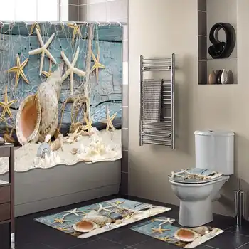 4PCS 5 Styles Bathroom Set Waterproof Shower Curtain Non-slip Mats Bath Carpets Toilet Seat Cover Floor Mat Bathroom Decor
4PCS 5 Styles Bathroom Set Waterproof Shower Curtain Non-slip Mats Bath Carpets Toilet Seat Cover Floor Mat Bathroom Decor
