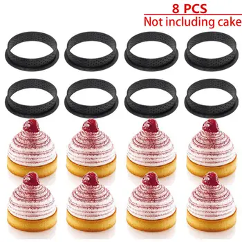 8Pcs Cake Mold Tart Ring DIY French Dessert Bakeware Cutter Round Shape Decorating Tool kitchen Shop Perforated Mousse Circle
8Pcs Cake Mold Tart Ring DIY French Dessert Bakeware Cutter Round Shape Decorating Tool kitchen Shop Perforated Mousse Circle