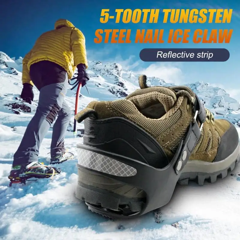 Hot Sale Snow Claw Skillful Manufacture 1 Pair 5-Stud Snow Ice Claw Outdoor Climbing Non-slip Spikes Grip Shoes Covers
Hot Sale Snow Claw Skillful Manufacture 1 Pair 5-Stud Snow Ice Claw Outdoor Climbing Non-slip Spikes Grip Shoes Covers