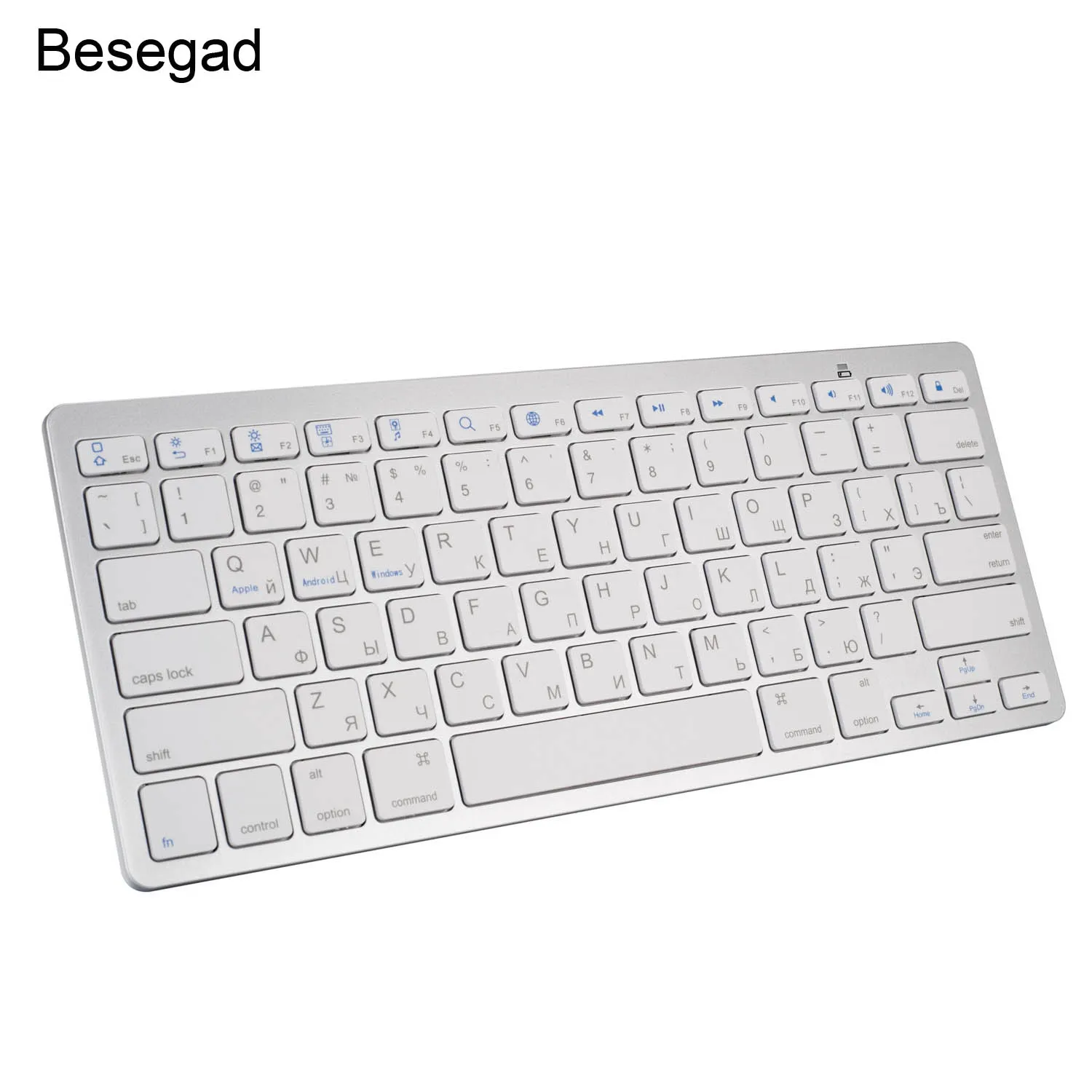 Vococal Portable Russian Wireless Bluetooth-compatible Keyboard Key Board Keypad for Windows Android IOS Tablet Laptop | Компьютеры и