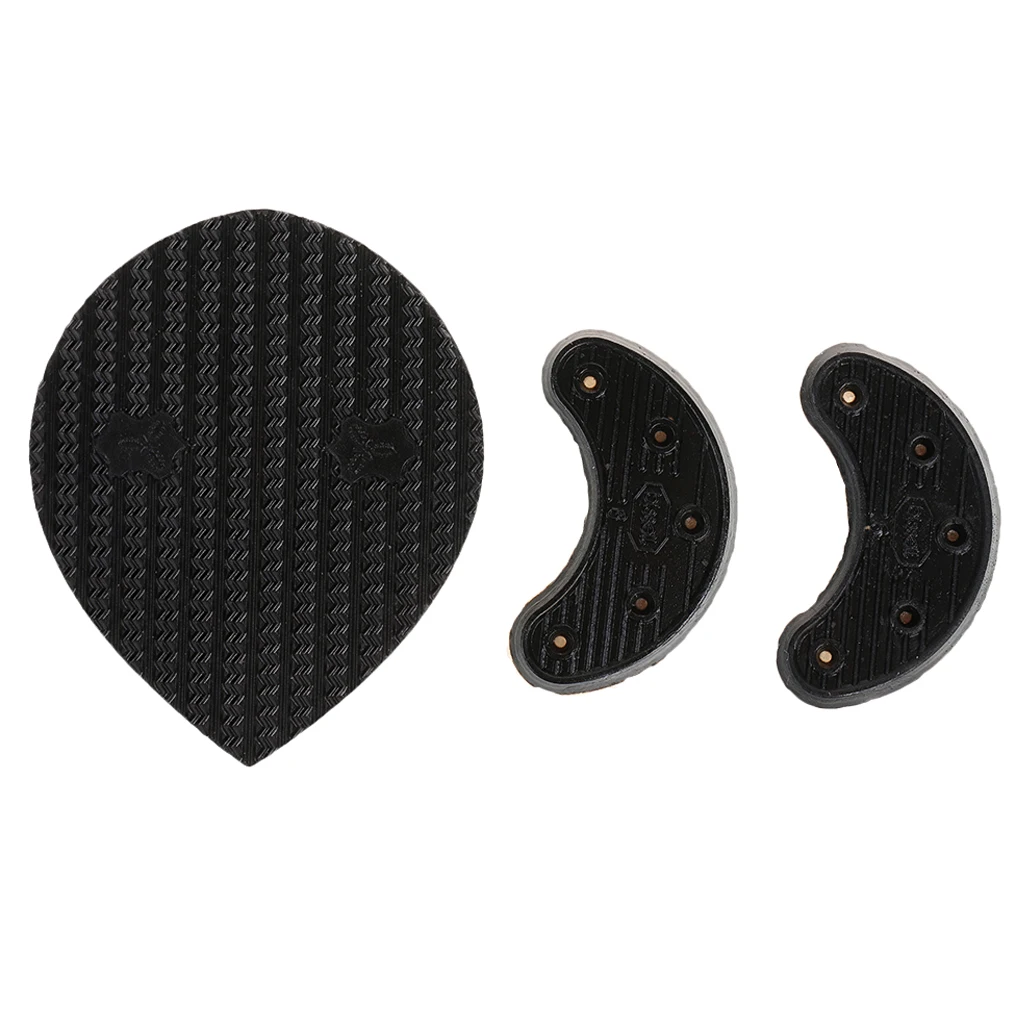 2 Pair Of Rubber Men Shoe Sole Heel Stick Tips Repair Pads 62*26mm+90*37mm 2 Pair Of Rubber Men Shoe Sole Heel Stick Tips Repair Pads 62*26mm+90*37mm
