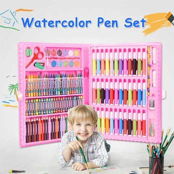 150PCS Kid Draw Set Colored Pencil Crayon Watercolors Pens Drawing Set Toy Drawing Art Marker Pens School Supplies Kid Gifts
150PCS Kid Draw Set Colored Pencil Crayon Watercolors Pens Drawing Set Toy Drawing Art Marker Pens School Supplies Kid Gifts