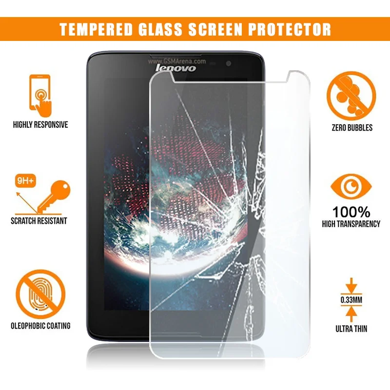 

Screen Protector for Lenovo Tab A8-50 A5500 8.0" Tablet Tempered Glass 9H Premium Scratch Resistant Anti-fingerprint Film Cover