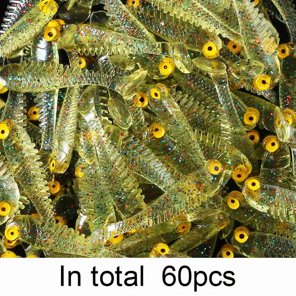 BIWVO 60Pcs/Lot Artificial Soft Lure Silicone Bait Floating Swimbait Accessories Fish Tackle All For Sea Fishing
BIWVO 60Pcs/Lot Artificial Soft Lure Silicone Bait Floating Swimbait Accessories Fish Tackle All For Sea Fishing