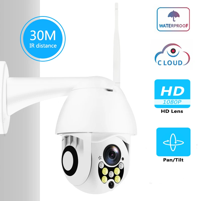 Wireless Wifi IP Camera HD 1080P PTZ Outdoor Speed Dome Security Camera Pan Tilt 4X Digital Zoom Network CCTV Surveillance
Wireless Wifi IP Camera HD 1080P PTZ Outdoor Speed Dome Security Camera Pan Tilt 4X Digital Zoom Network CCTV Surveillance