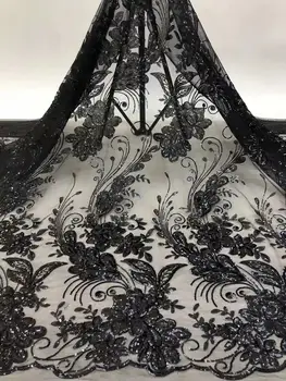 Hot Sale African Lace Fabric 2020 High Quality Sequins 3d Embroidery French Tulle Lace Fabric for Evening Dress 5Yards
Hot Sale African Lace Fabric 2020 High Quality Sequins 3d Embroidery French Tulle Lace Fabric for Evening Dress 5Yards
