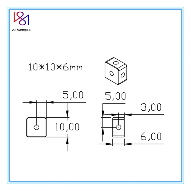 10mmx10mmx10mm Six Sided Fixed Block Square Nut Acrylic Plate Connecting Block Chassis Accessory Block Plate Link Block
10mmx10mmx10mm Six Sided Fixed Block Square Nut Acrylic Plate Connecting Block Chassis Accessory Block Plate Link Block