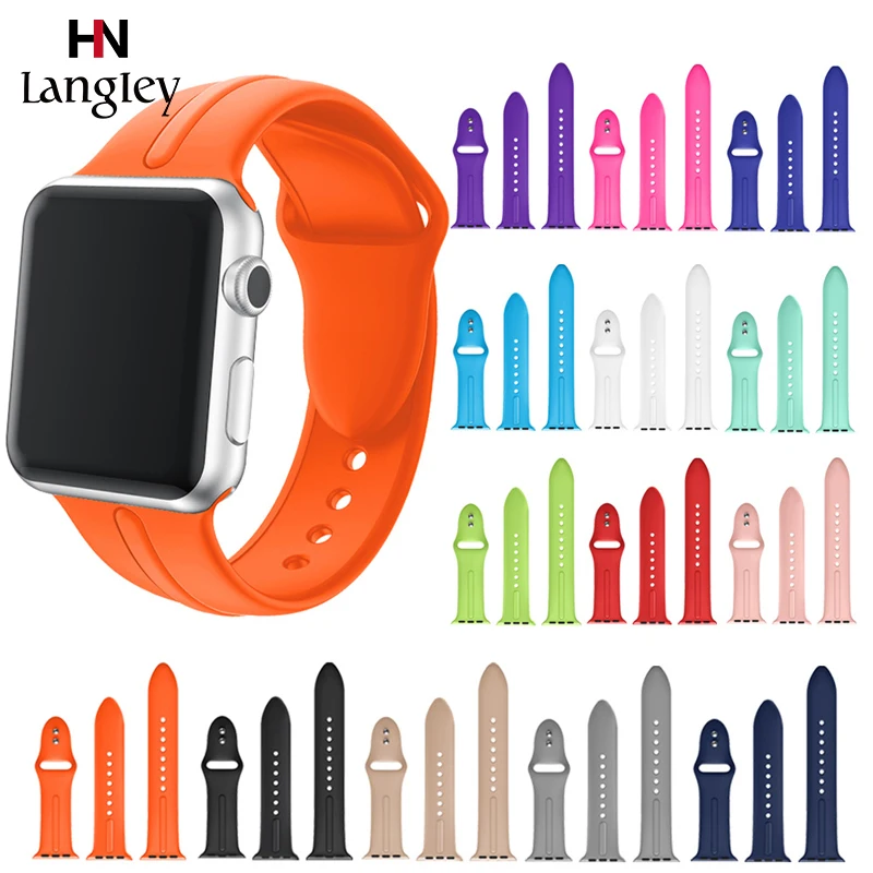 High quality Silicone Watchband For Apple Watch5/4/3/2/1 Replacment Wristbands 38/40/42/44mm Sport Breathable Strap Accessoriess
High quality Silicone Watchband For Apple Watch5/4/3/2/1 Replacment Wristbands 38/40/42/44mm Sport Breathable Strap Accessoriess