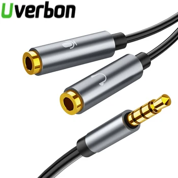 3.5mm Male To Dual 3.5 Female Headphone Microphone Audio Adapter Cable Gold-Plated Aux Extension Cable For Computer Cell Phone
3.5mm Male To Dual 3.5 Female Headphone Microphone Audio Adapter Cable Gold-Plated Aux Extension Cable For Computer Cell Phone