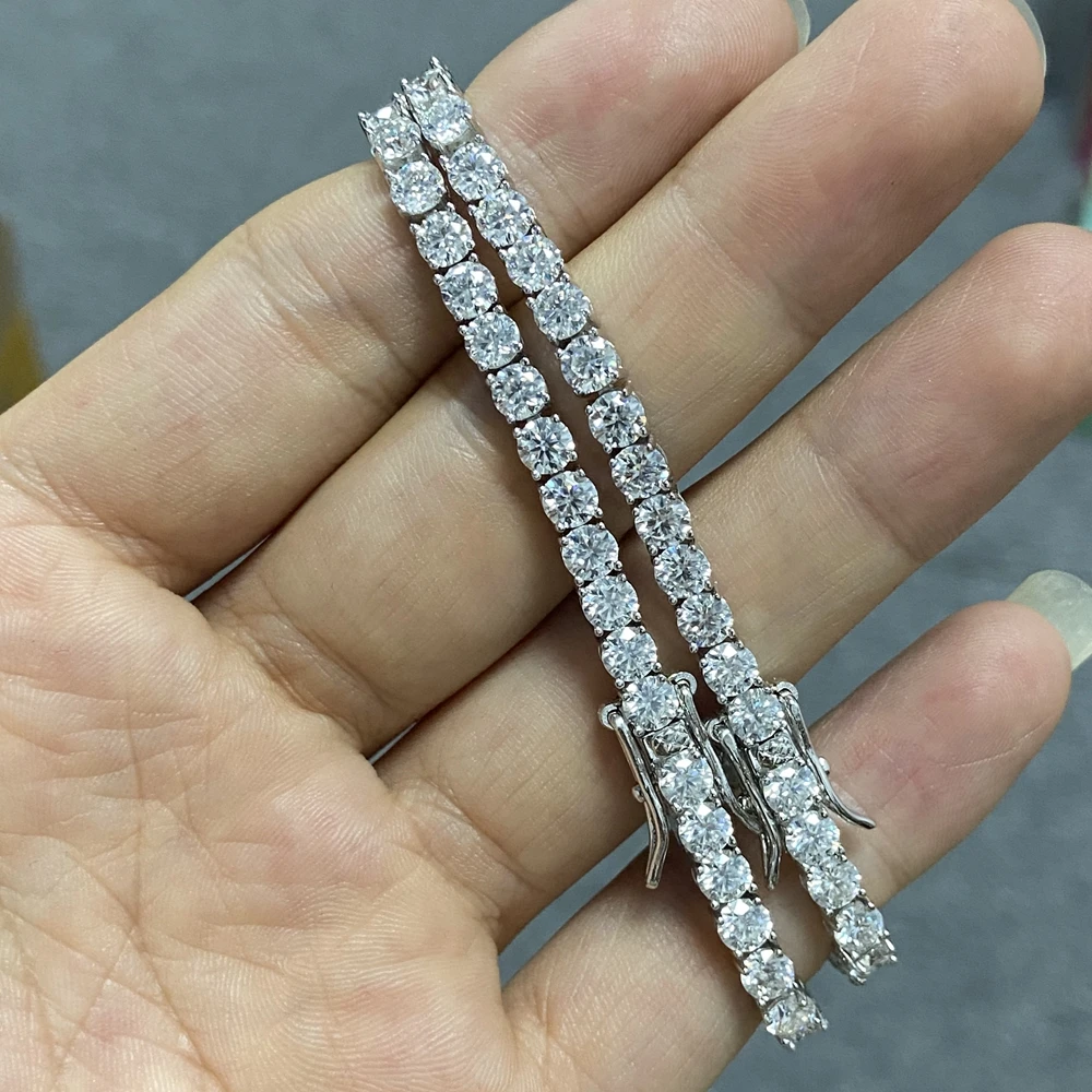 Hip Hop Jewelry S925 Sliver Plated White Gold 4mm Width 24 Inches Link Moissanite Gemstone Tennis Necklace
Hip Hop Jewelry S925 Sliver Plated White Gold 4mm Width 24 Inches Link Moissanite Gemstone Tennis Necklace